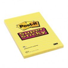 Bloczek samoprzylepny żółty Post-it Super Sticky 102x152mm - BLK 141