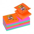 Bloczki samoprzylepne promienne kolory Post-it Super sticky Z-Notes 76x76mm - BLK 281